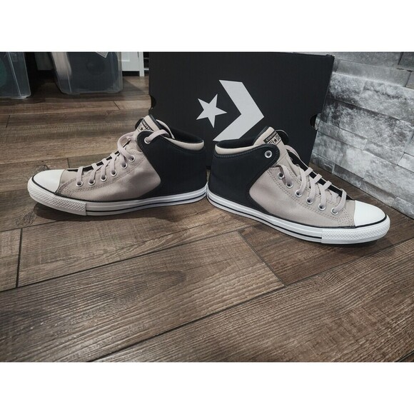 Converse CTAS High Street Mid Top Mens 8.5 Sneakers Papyrus/Black A14294C NEW - Picture 2 of 7